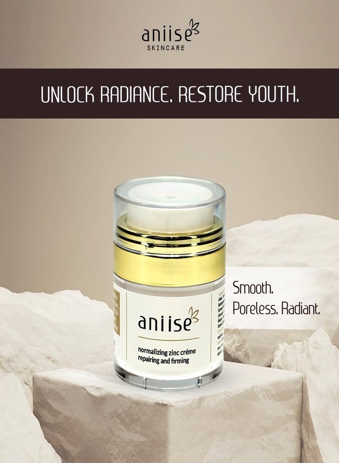 Aniise Normalizing Zinc Face Cream – Oil Control & Acne Support – Hydrating & Firming Skin Care with Zinc Oxide, Aloe Vera, Shea Butter & Avocado Oil – Vegan, Cruelty-Free – 1 oz - Image 2